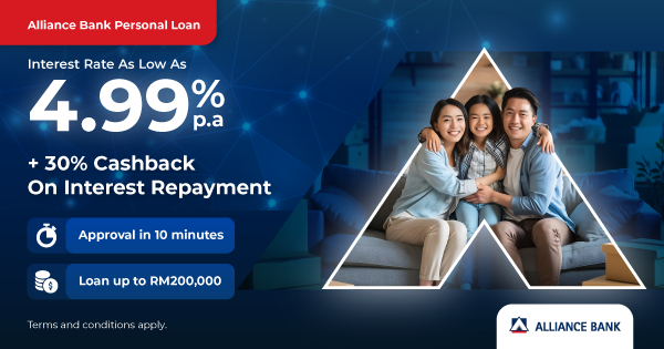 30% pulangan tunai atas keuntungan!