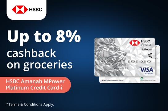 HSBC. Up to 8% cashback on groceries
