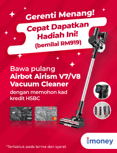 Bawa pulang Airbot Airism V7/V8 Vacuum Cleaner dengan memohon kad kredit HSBC