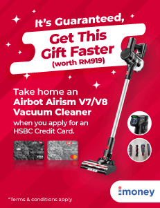 Take home an Airbot Airism V7/V8 Vacuum Cleaner when u apply for an HSBC Credit Card